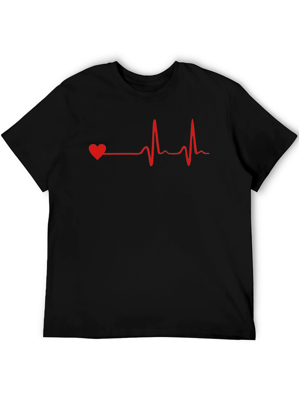 Heartbeat Graphic Tee - Mens Black T-Shirt