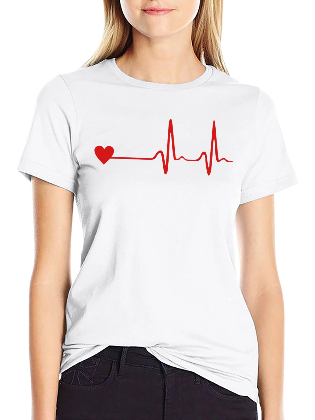 Heartbeat Graphic Tee - Mens Black T-Shirt