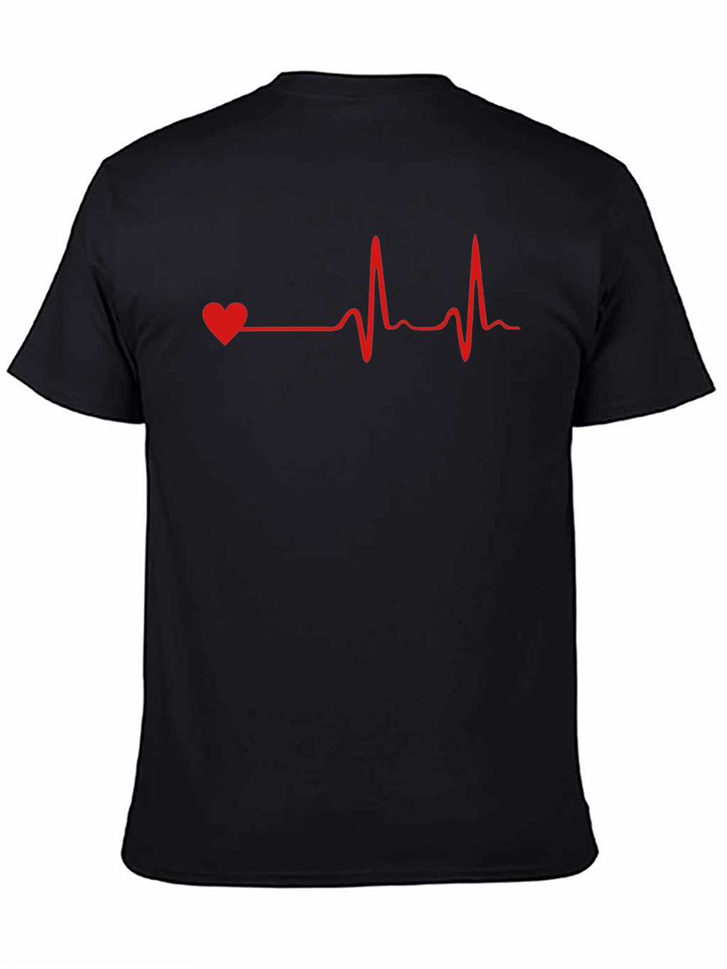 Heartbeat Graphic Tee - Mens Black T-Shirt