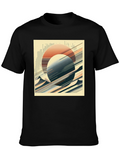 Abstract Graphic Tee - Retro Geometric Design