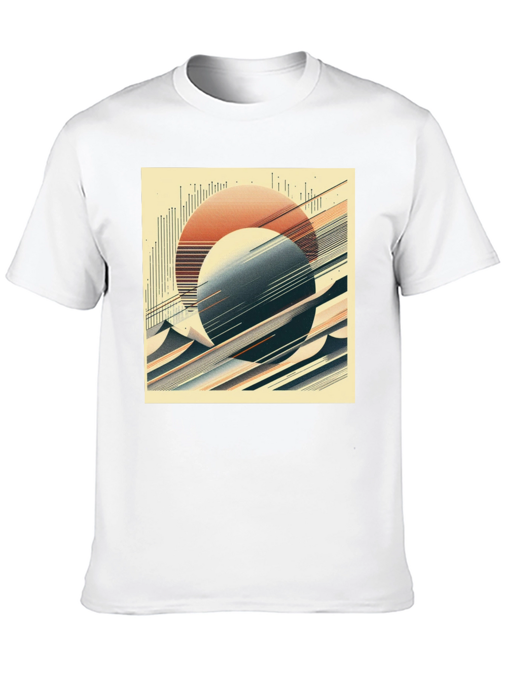 Abstract Graphic Tee - Retro Geometric Design