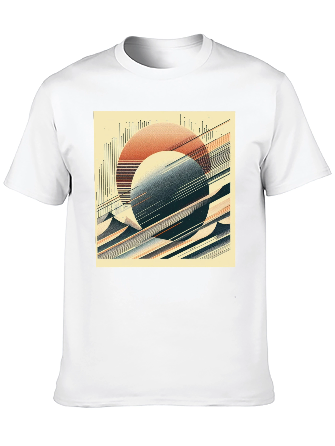 Abstract Graphic Tee - Retro Geometric Design