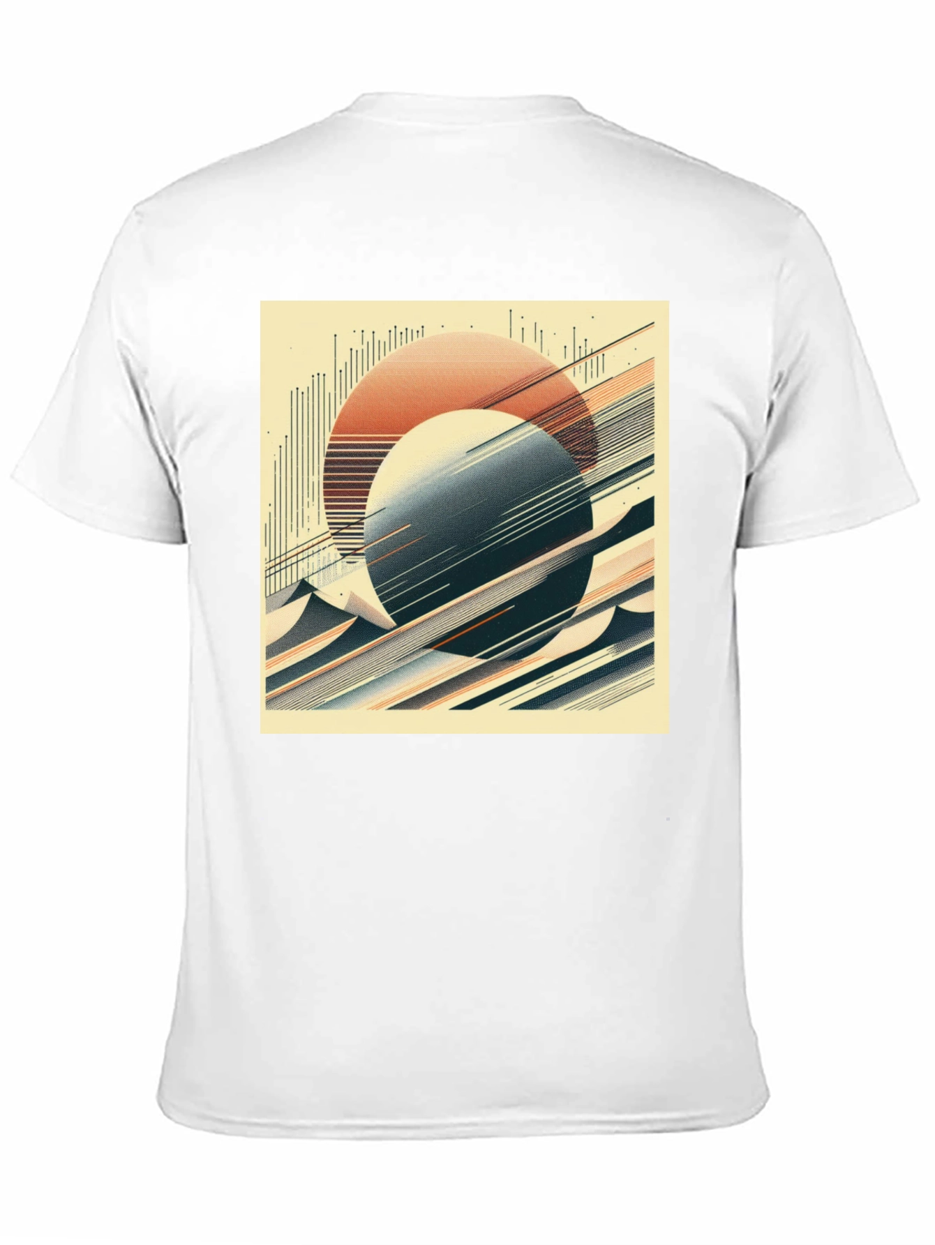 Abstract Graphic Tee - Retro Geometric Design