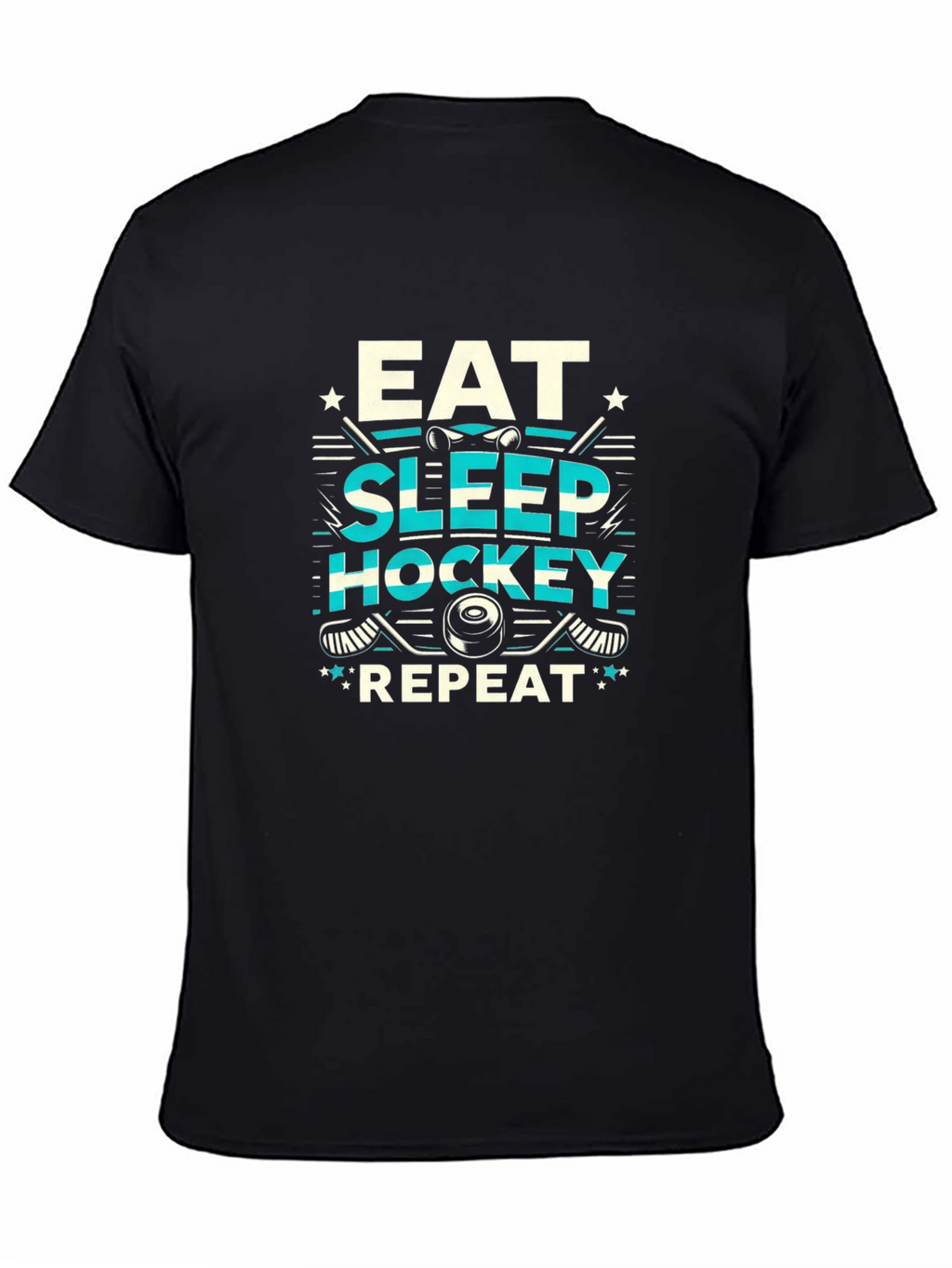 Eat Sleep Hockey Repeat Graphic Tee