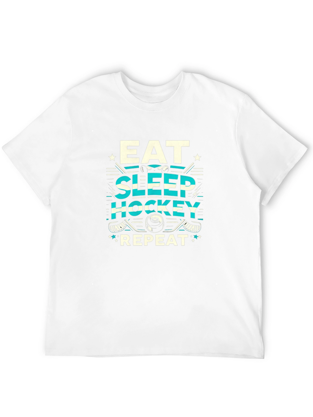 Eat Sleep Hockey Repeat Graphic Tee