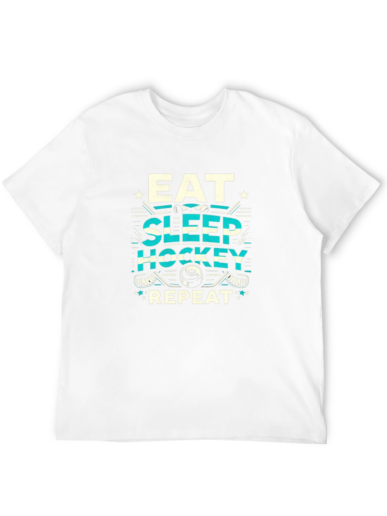 Eat Sleep Hockey Repeat Graphic Tee