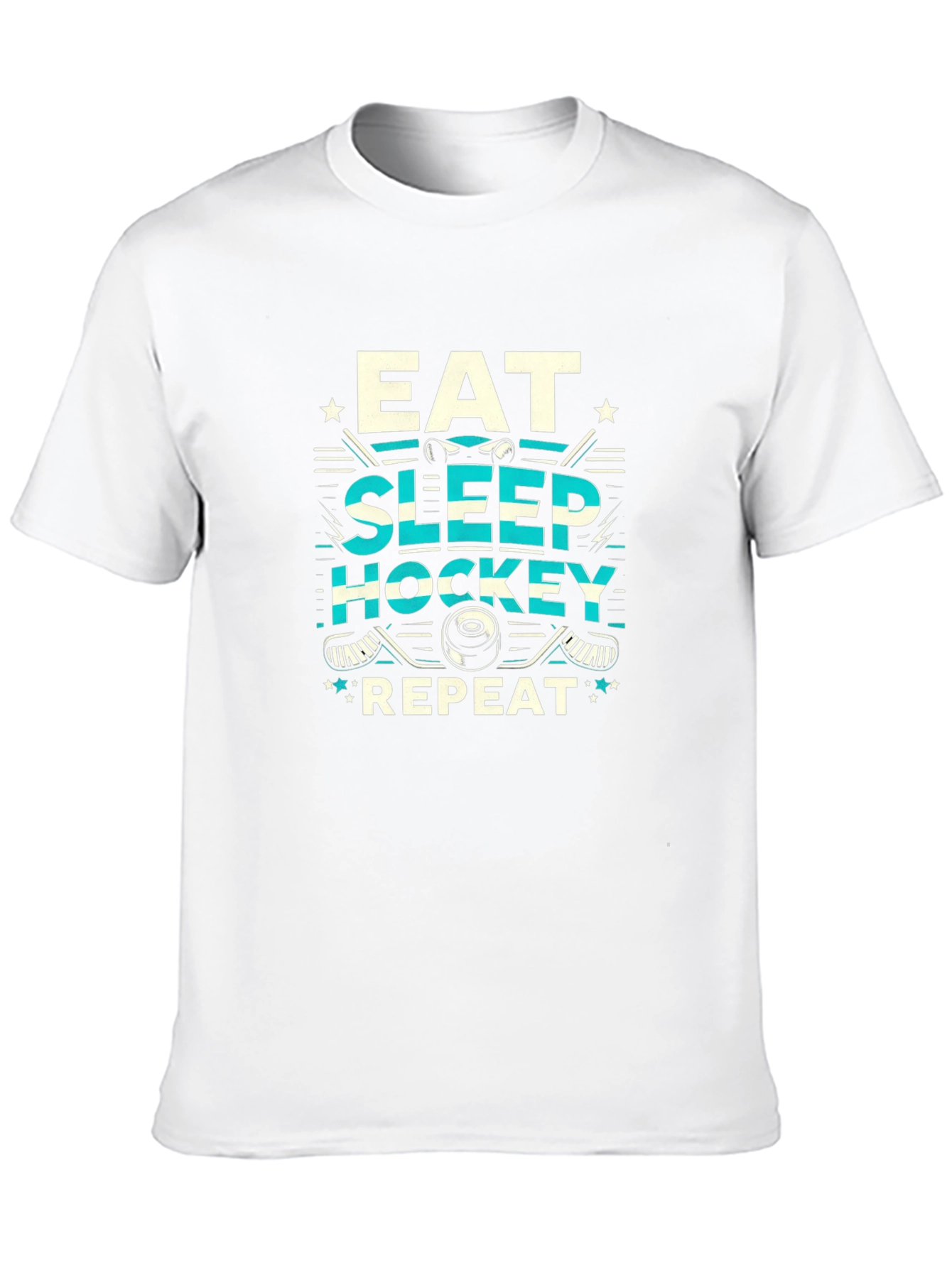 Eat Sleep Hockey Repeat Graphic Tee