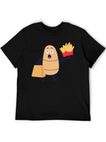 Funny Potato and Fries Graphic T-Shirt