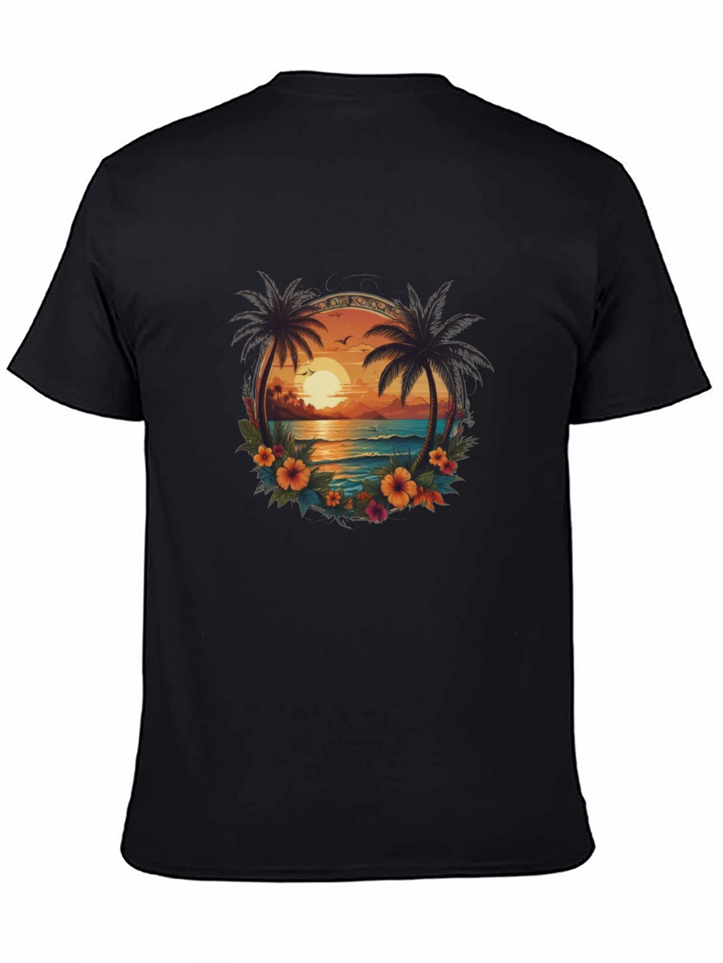 Tropical Sunset Graphic Tee - Island Vibes