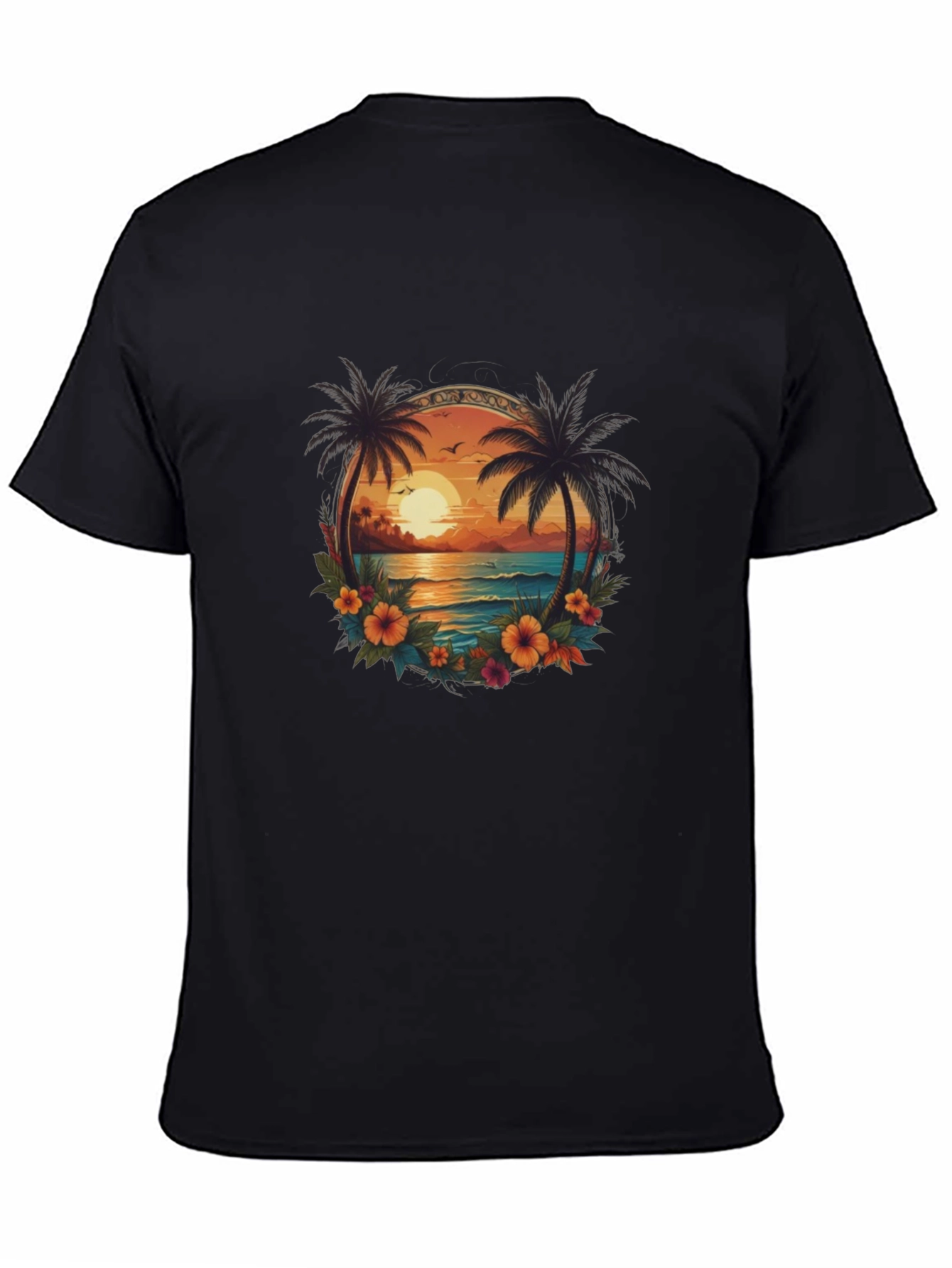 Tropical Sunset Graphic Tee - Island Vibes
