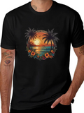 Tropical Sunset Graphic Tee - Island Vibes