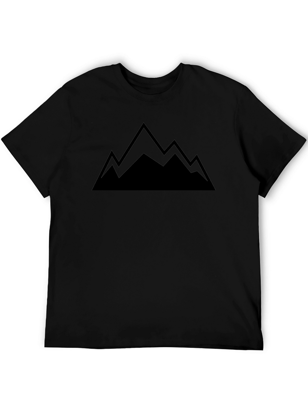 Mens Mountain Graphic Black T-Shirt