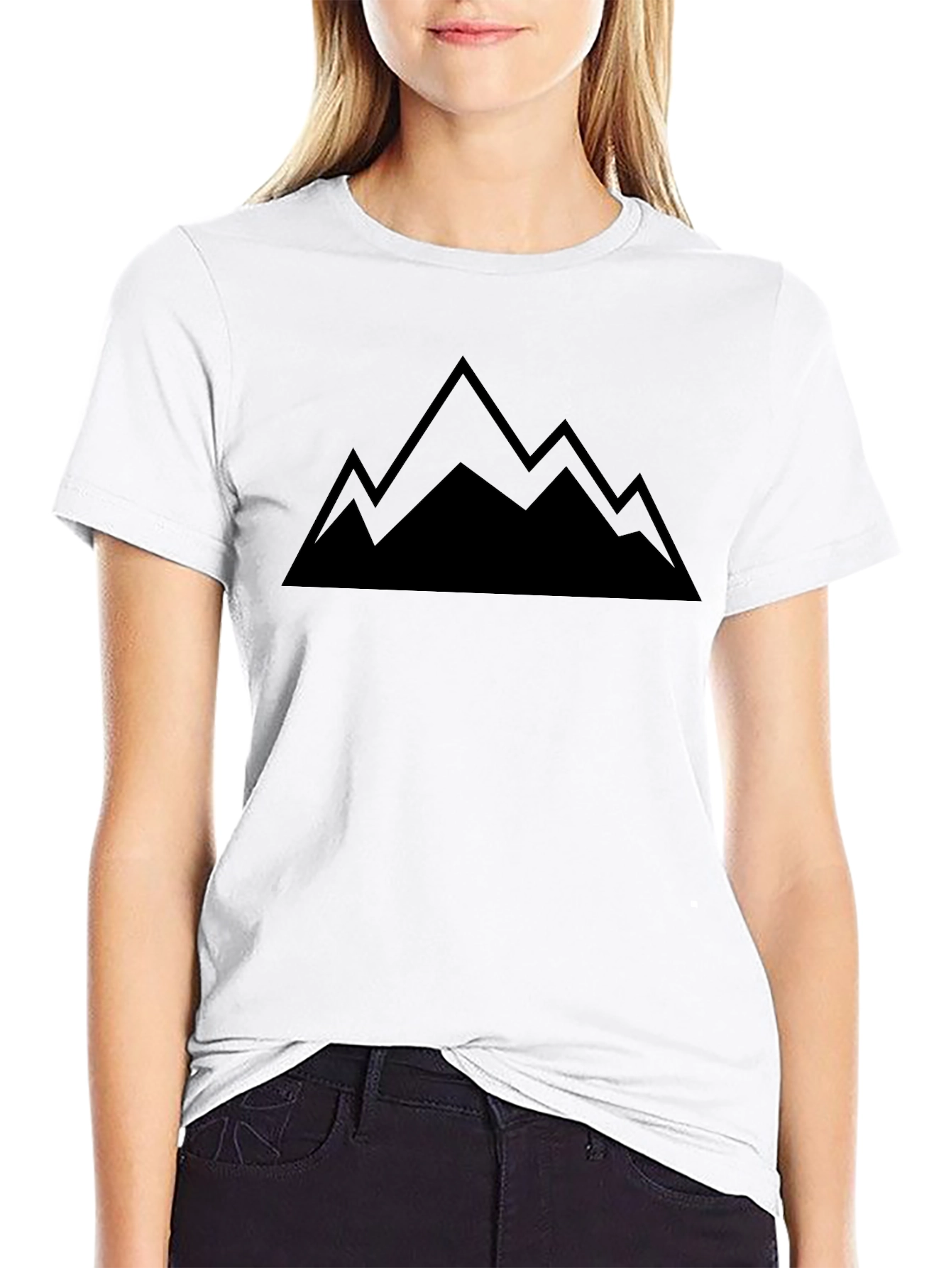 Mens Mountain Graphic Black T-Shirt