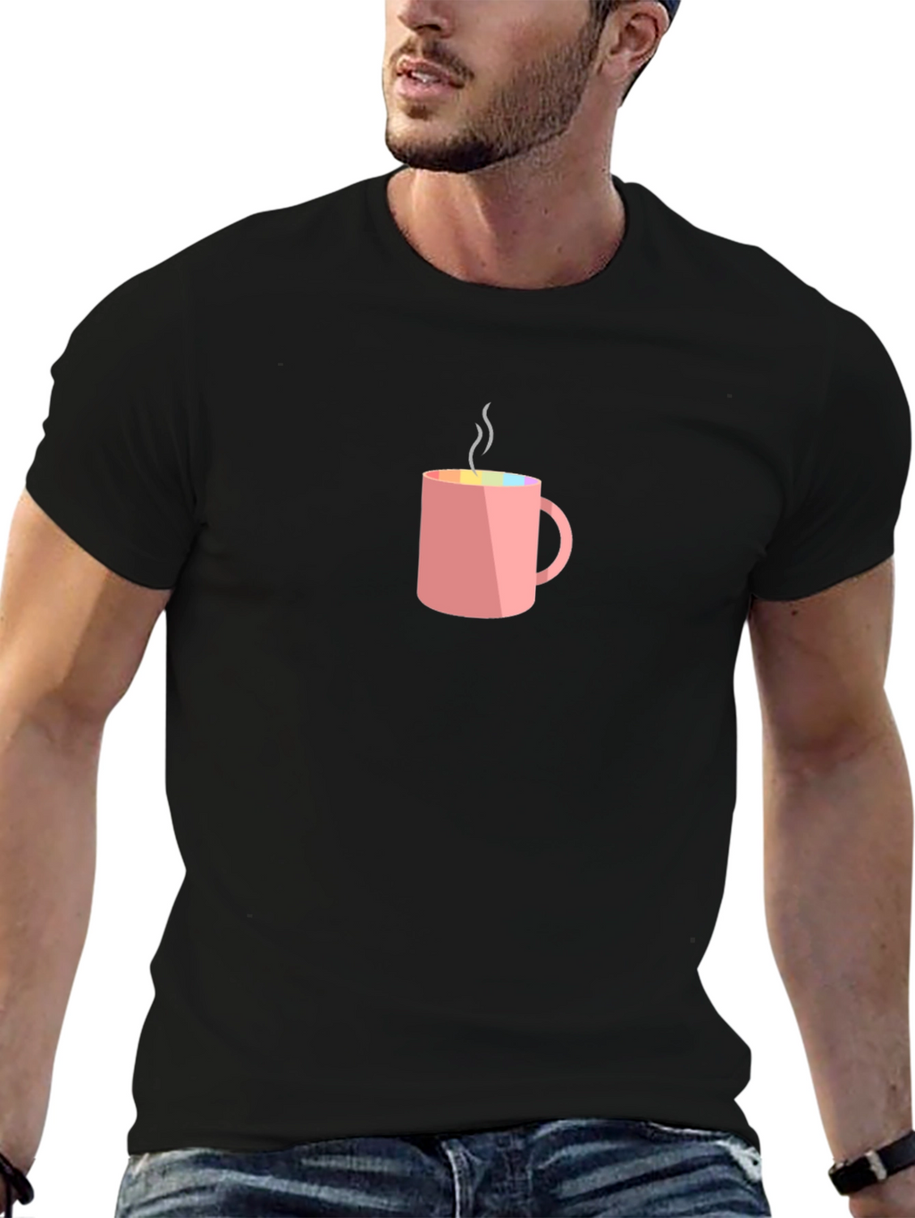 Pink Coffee Mug Graphic Tee - Unisex