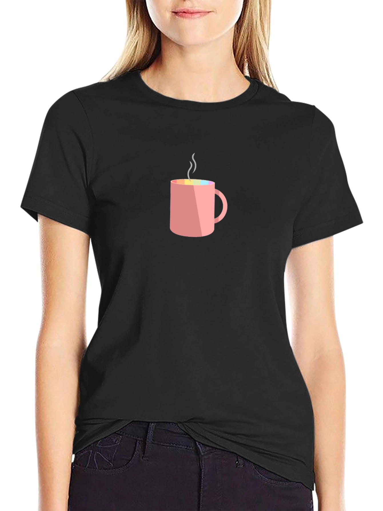 Pink Coffee Mug Graphic Tee - Unisex