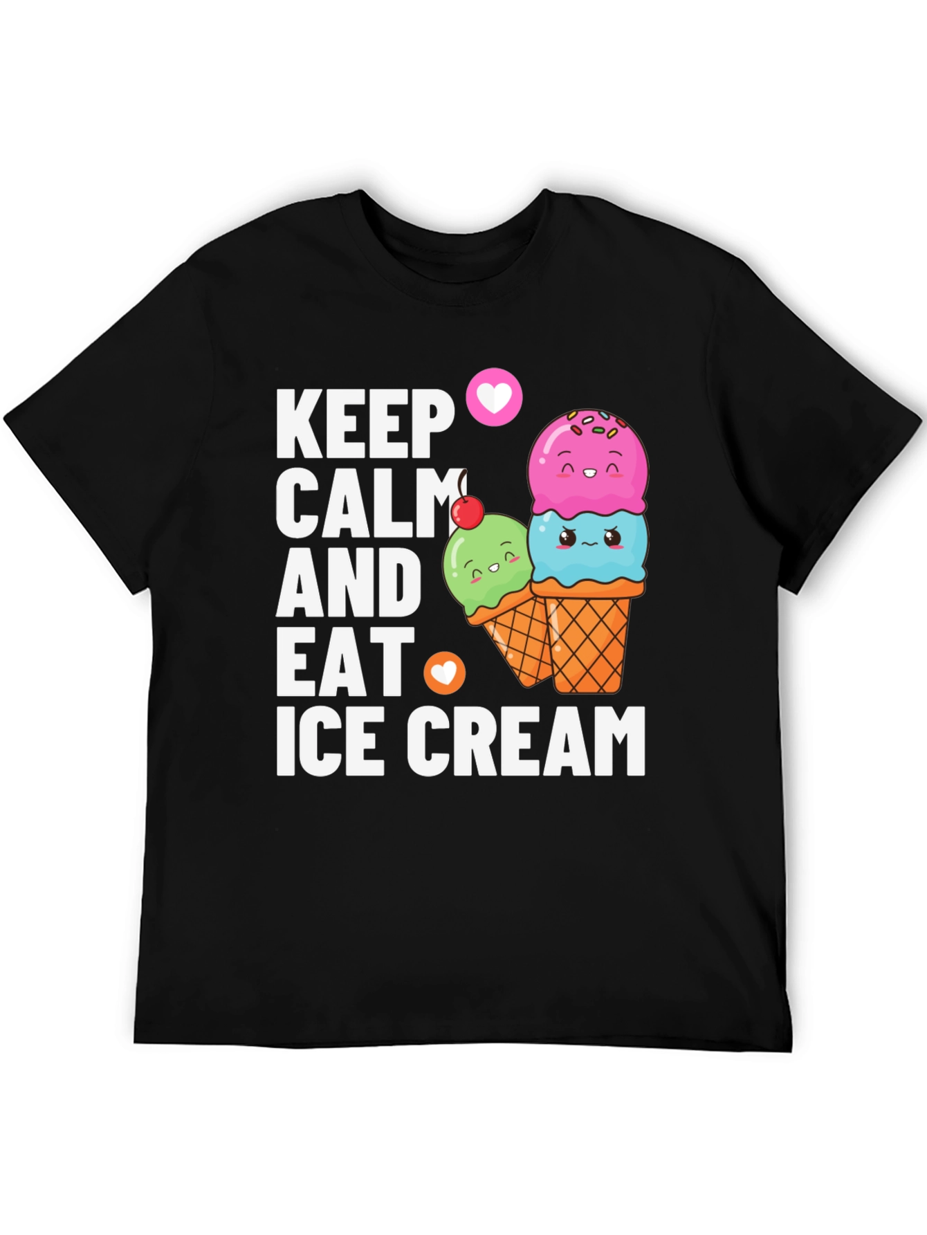 Keep Calm & Eat Ice Cream Graphic Tee