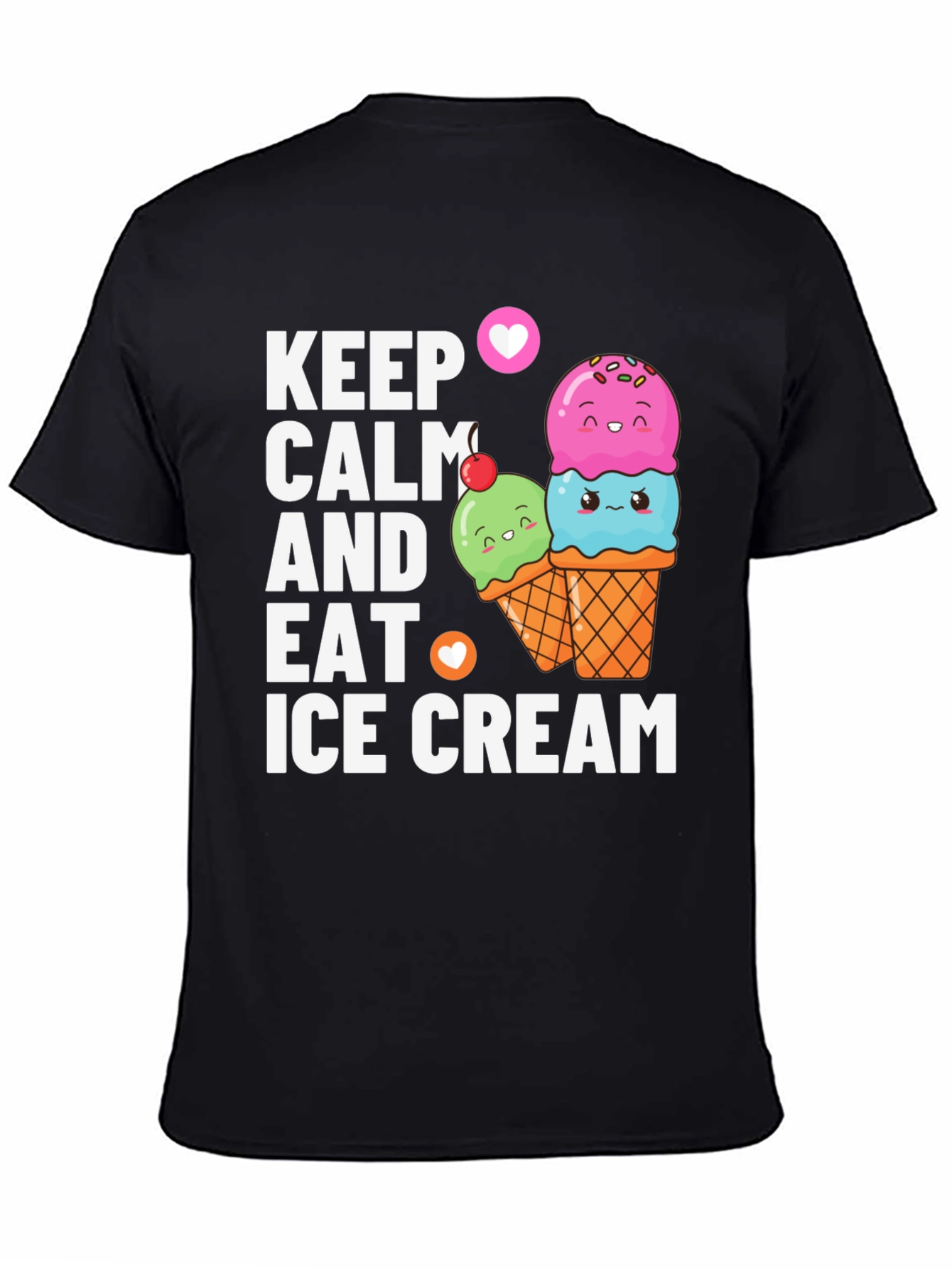 Keep Calm & Eat Ice Cream Graphic Tee