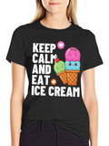 Keep Calm & Eat Ice Cream Graphic Tee