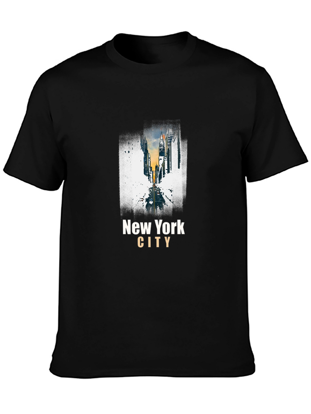 New York City Graphic Print Black T-Shirt