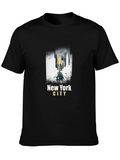 New York City Graphic Print Black T-Shirt