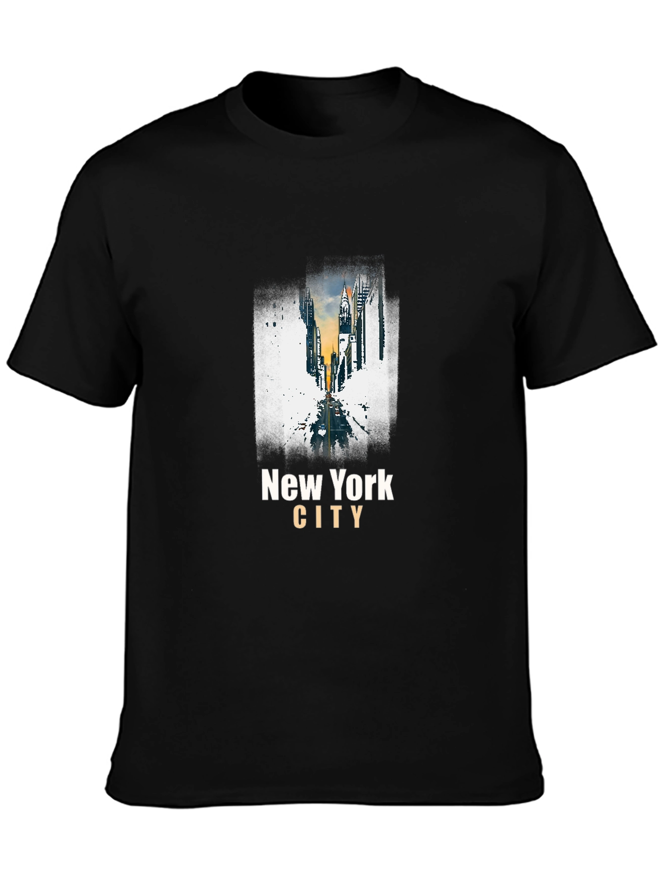New York City Graphic Print Black T-Shirt