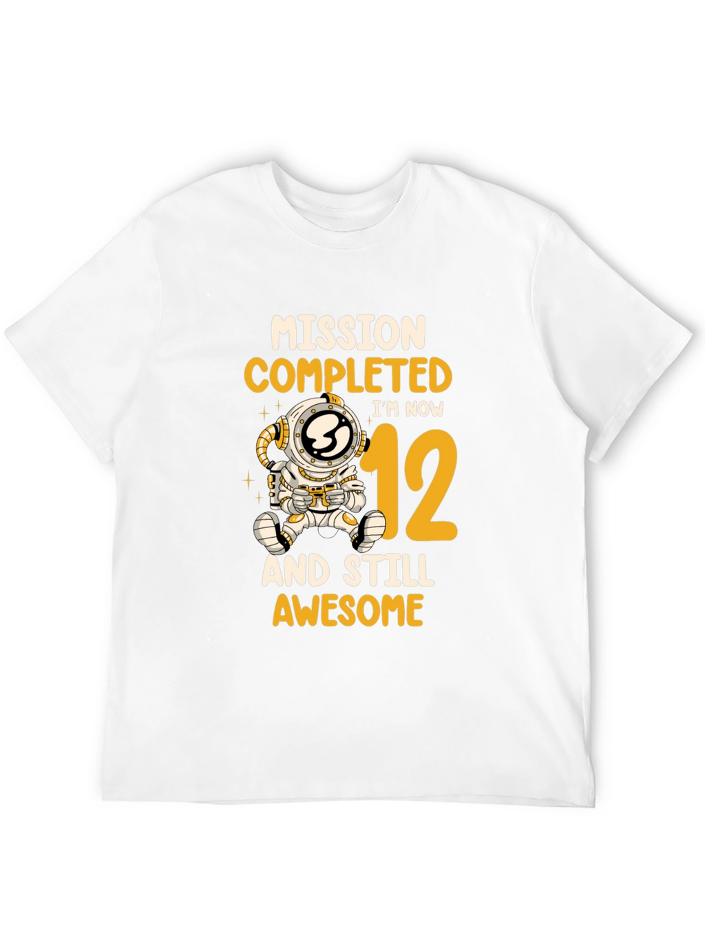 Mission Completed 12th Birthday Astronaut T-Shirt