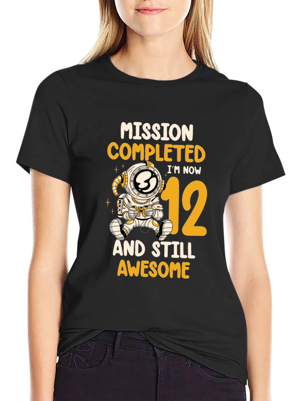 Mission Completed 12th Birthday Astronaut T-Shirt