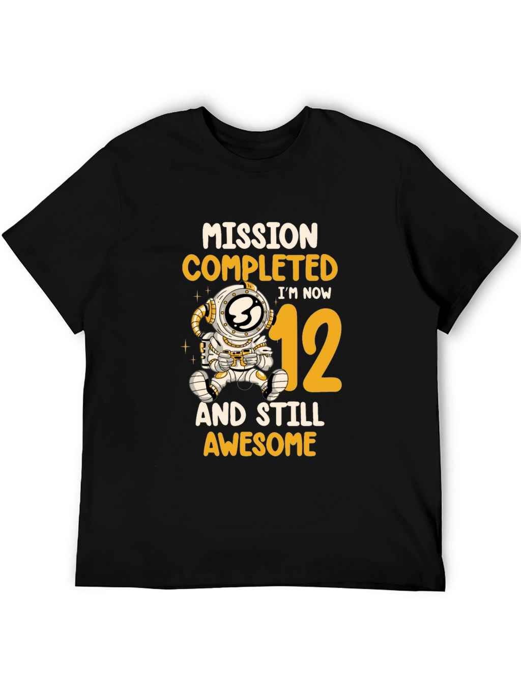 Mission Completed 12th Birthday Astronaut T-Shirt