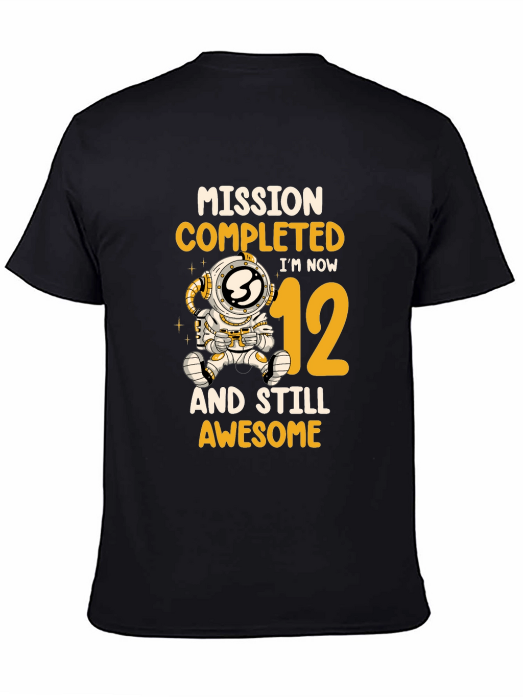 Mission Completed 12th Birthday Astronaut T-Shirt