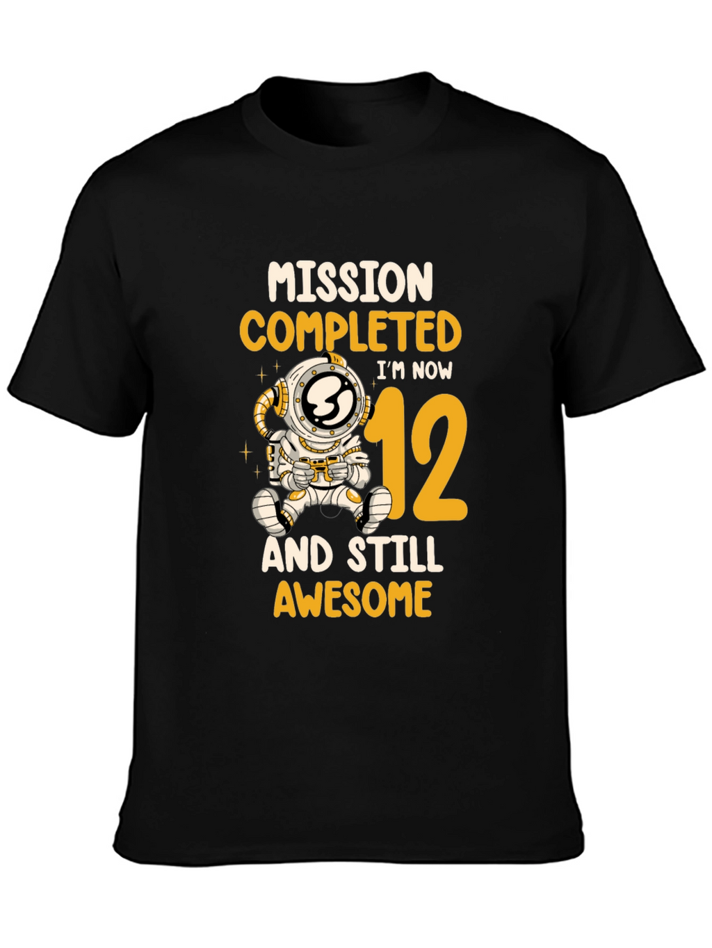 Mission Completed 12th Birthday Astronaut T-Shirt