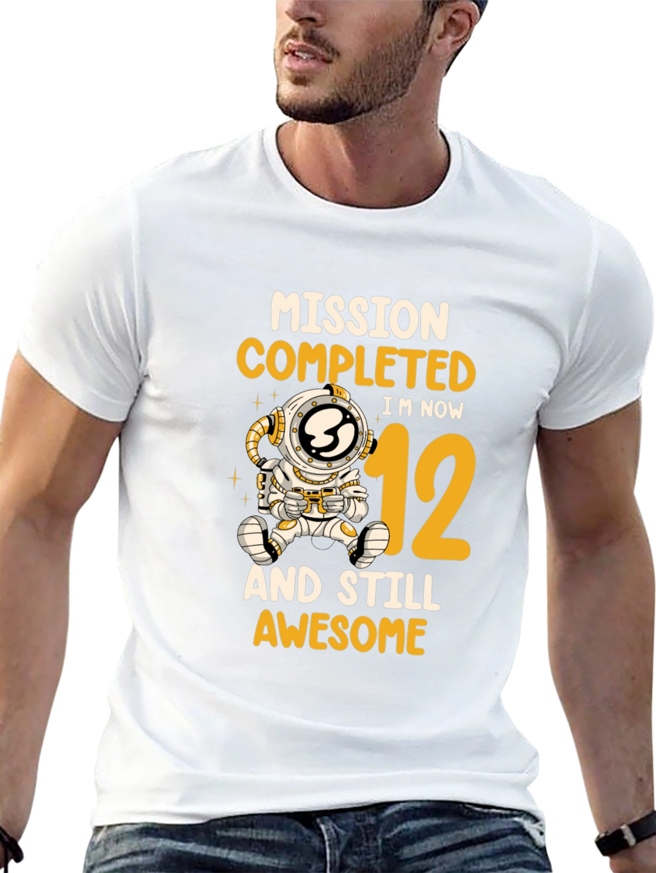 Mission Completed 12th Birthday Astronaut T-Shirt