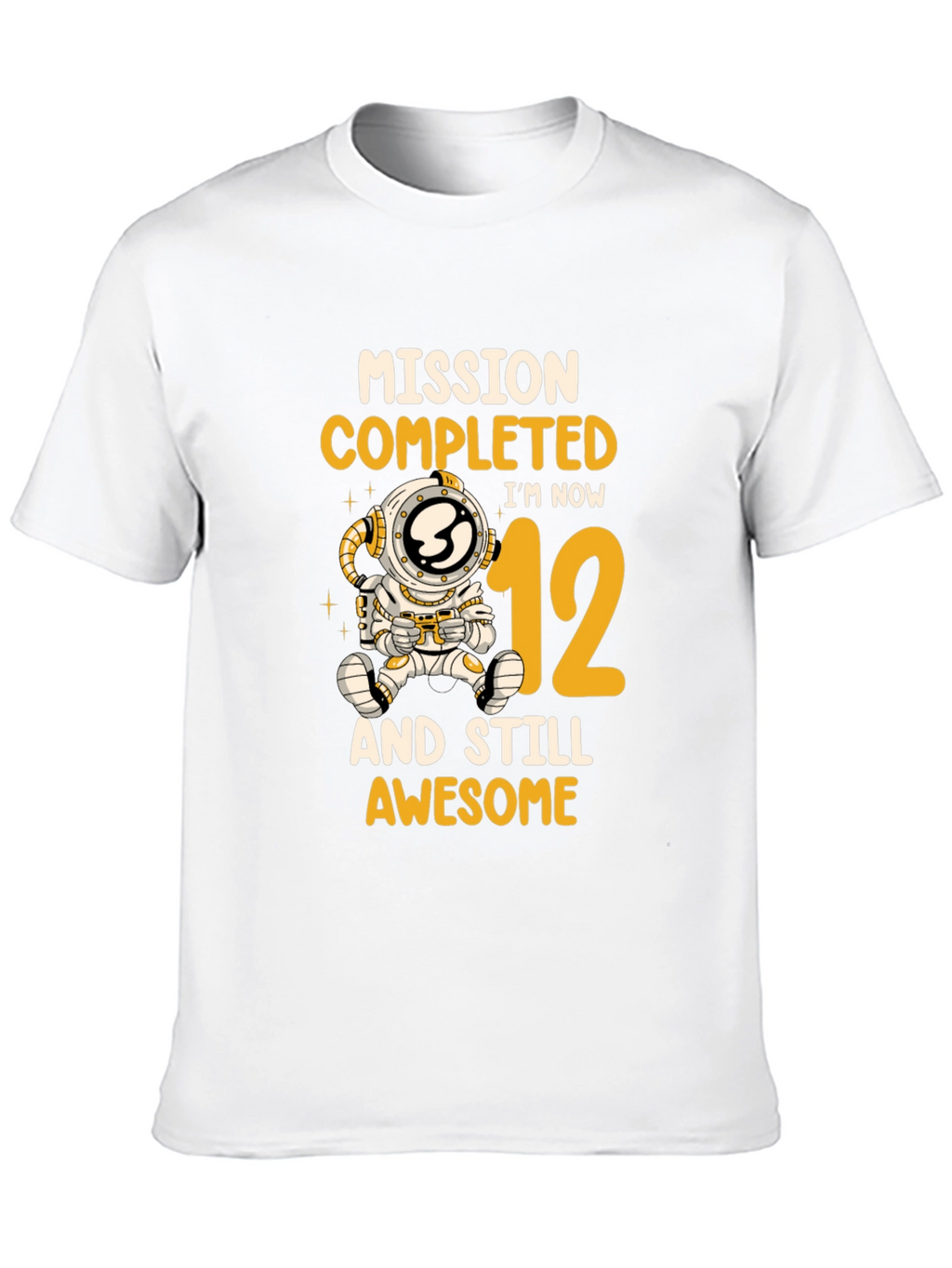 Mission Completed 12th Birthday Astronaut T-Shirt