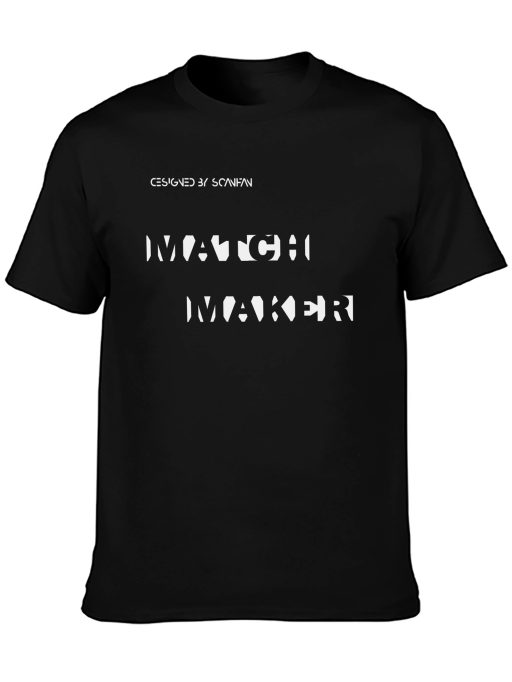 Match Maker Black T-Shirt - Stylish Design