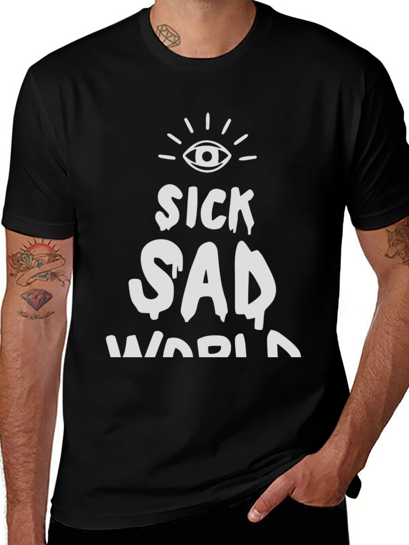Sick Sad World Graphic Tee - Black