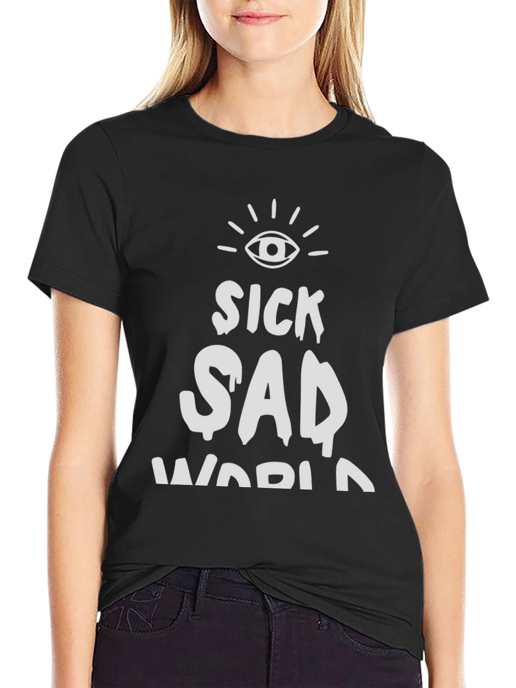 Sick Sad World Graphic Tee - Black