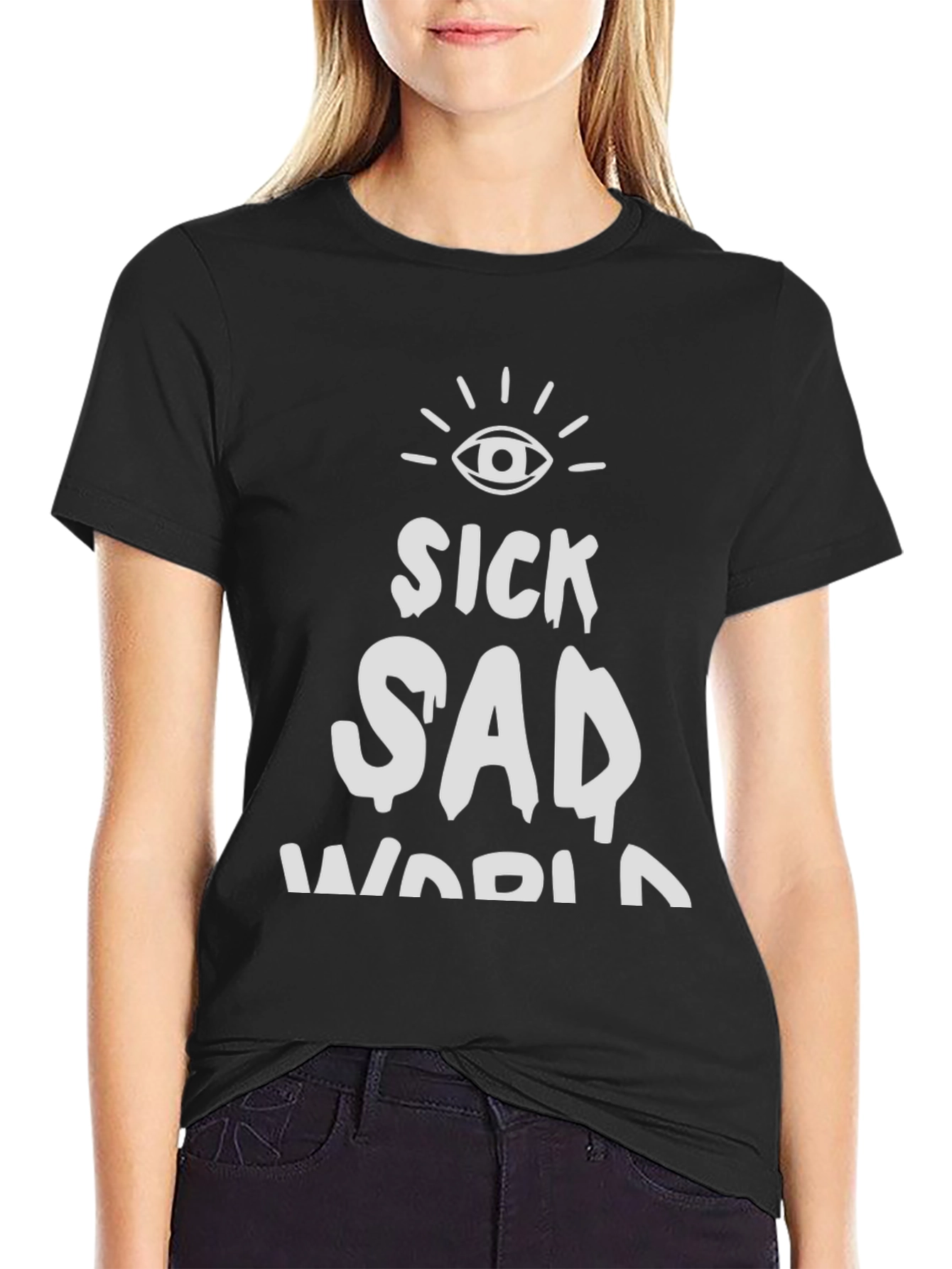 Sick Sad World Graphic Tee - Black