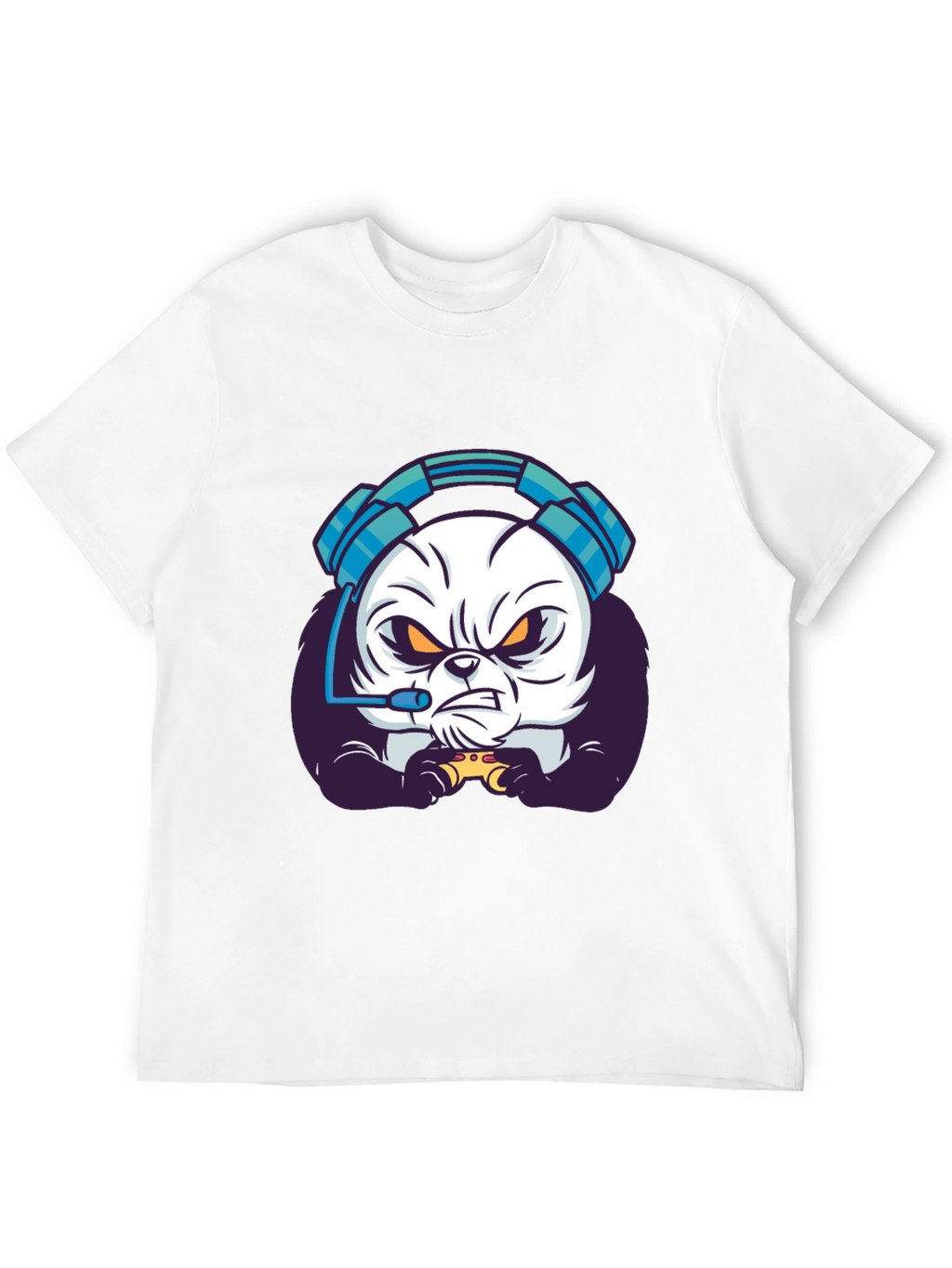 Gamer Panda T-Shirt - Black Graphic Tee
