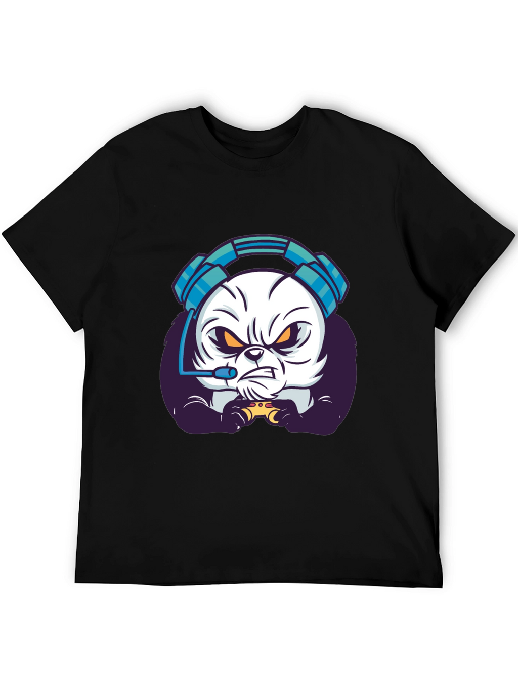 Gamer Panda T-Shirt - Black Graphic Tee