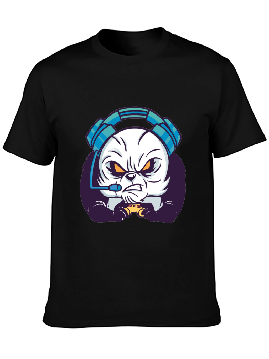 Gamer Panda T-Shirt - Black Graphic Tee
