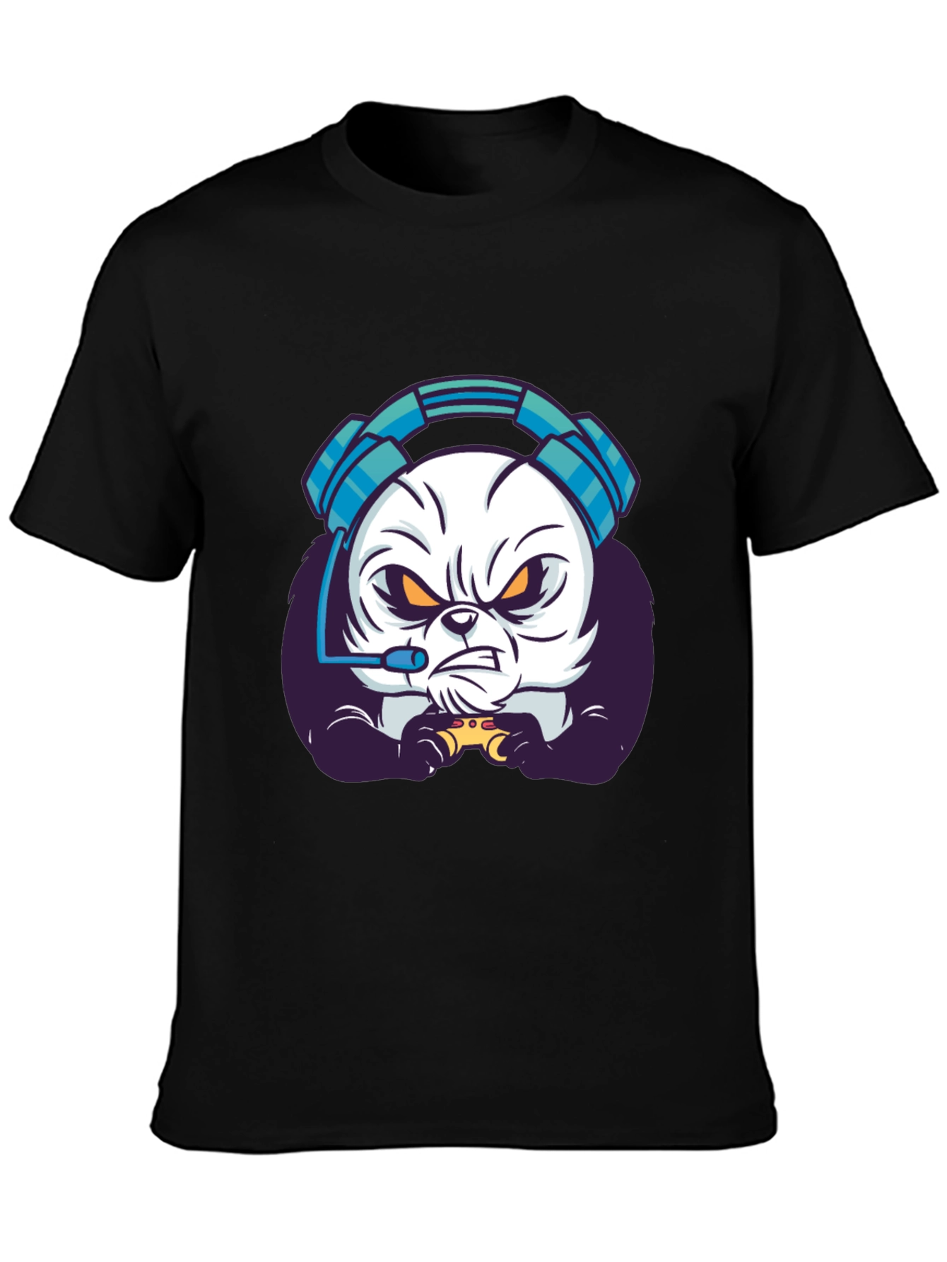 Gamer Panda T-Shirt - Black Graphic Tee