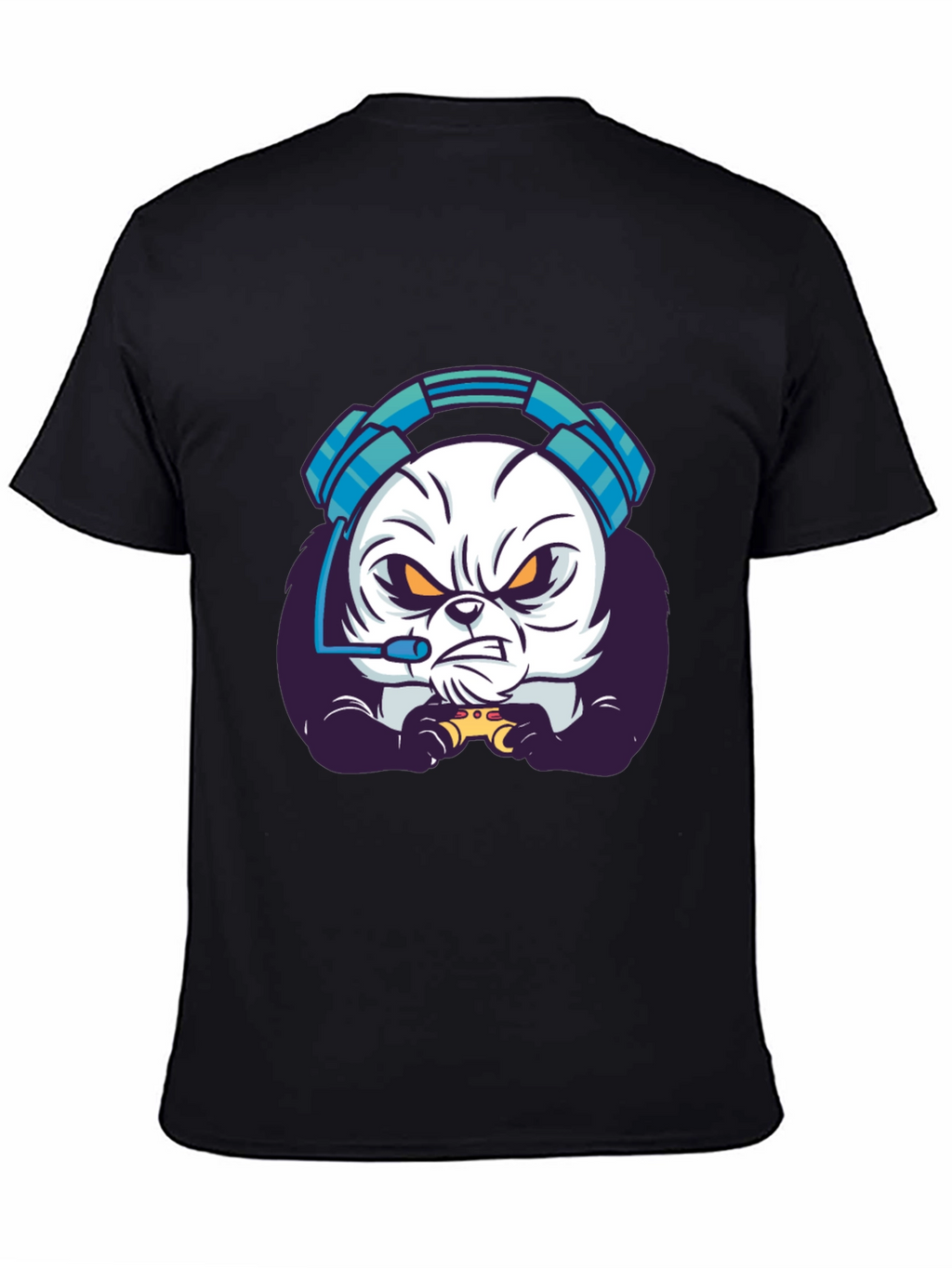 Gamer Panda T-Shirt - Black Graphic Tee