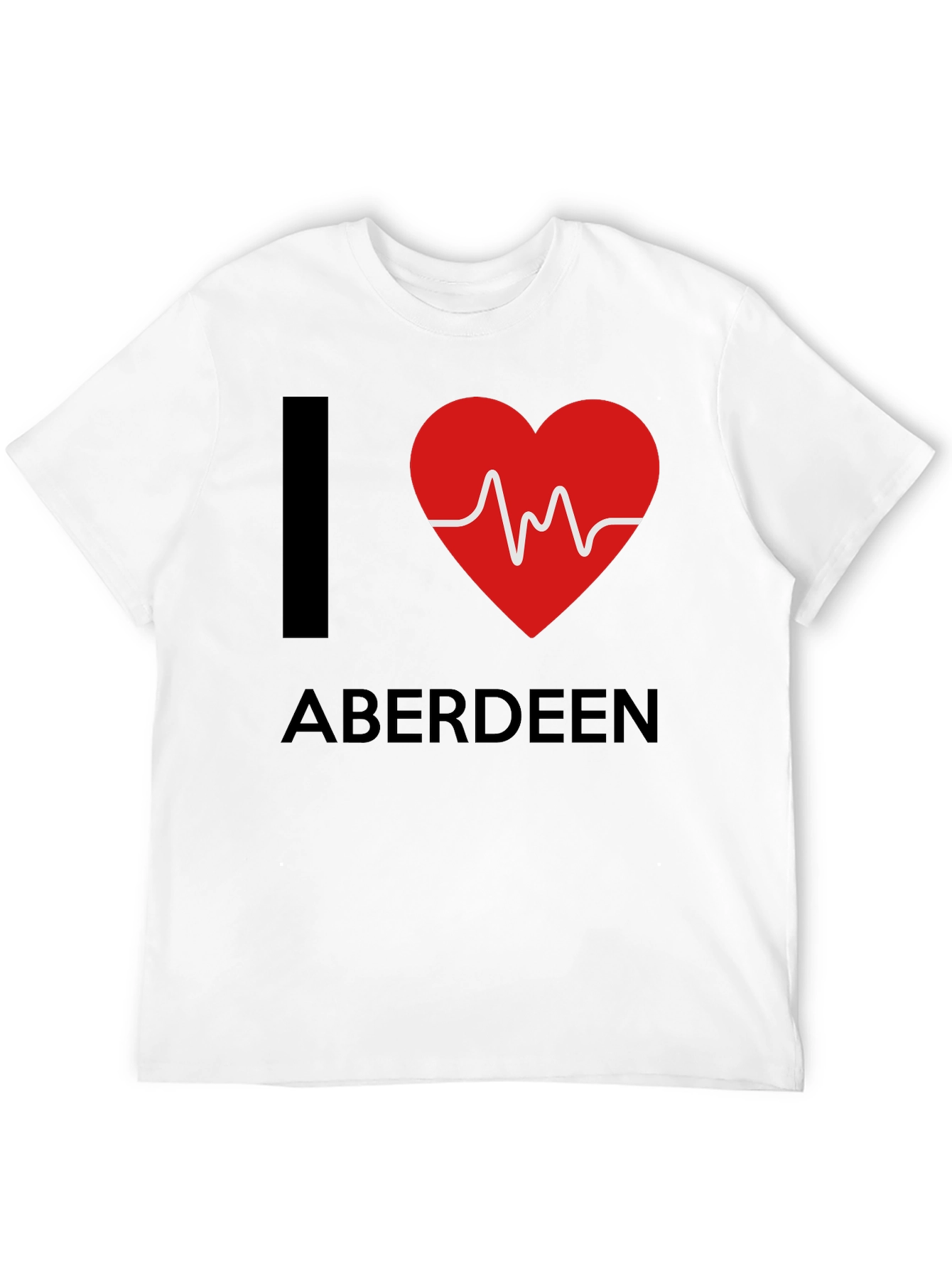 I Heart Aberdeen T-Shirt - Mens Black Tee