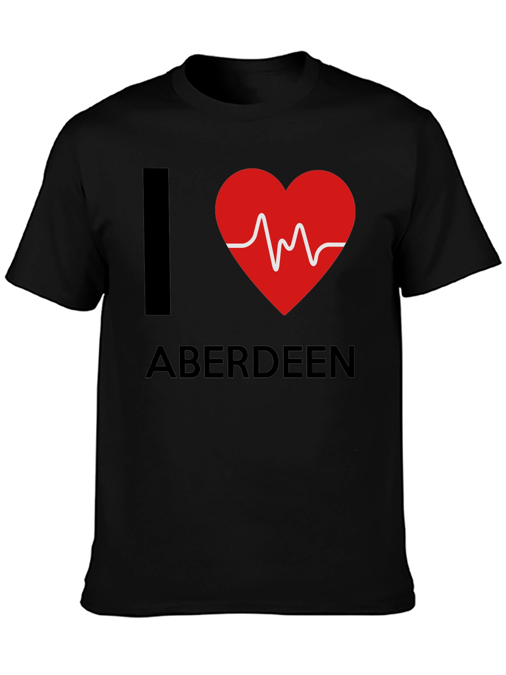 I Heart Aberdeen T-Shirt - Mens Black Tee