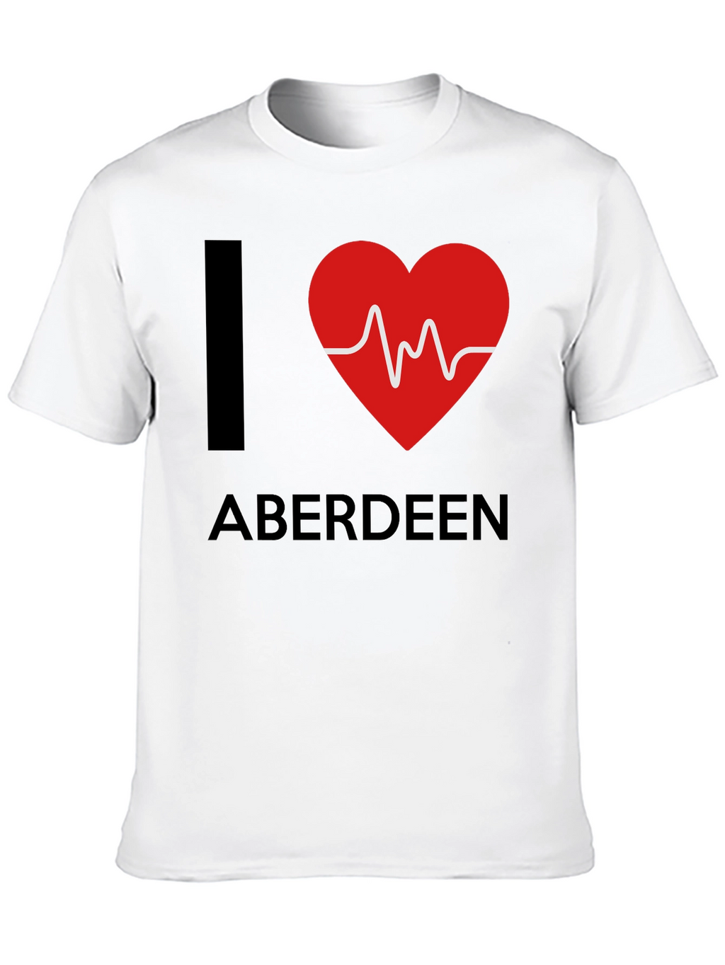 I Heart Aberdeen T-Shirt - Mens Black Tee