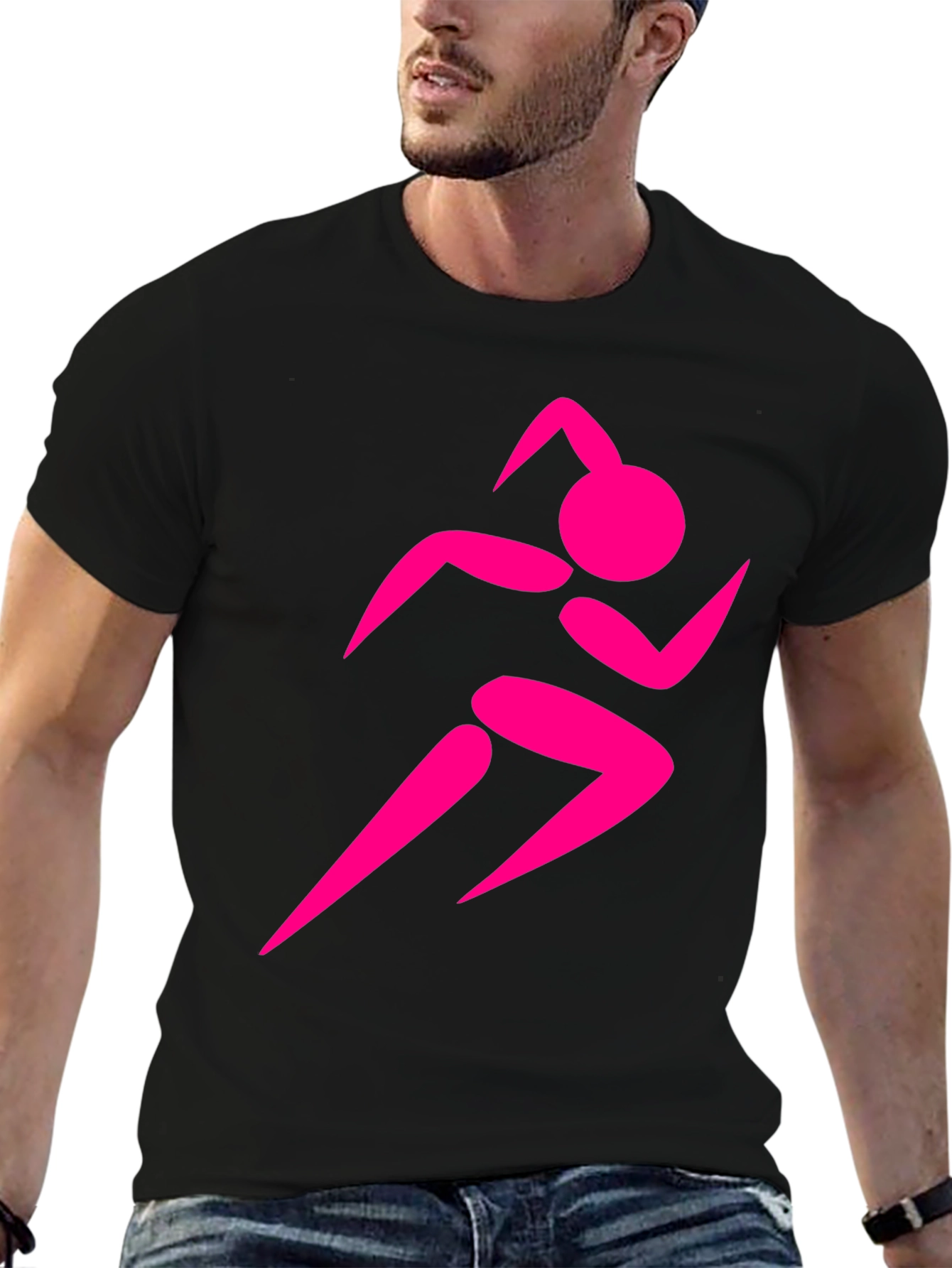 Runner Graphic Black Tee