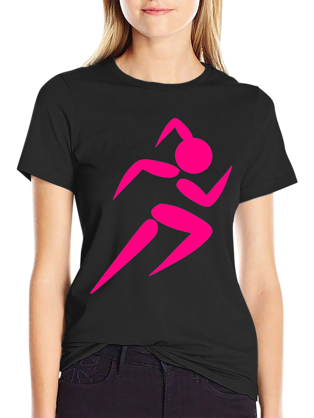 Runner Graphic Black Tee