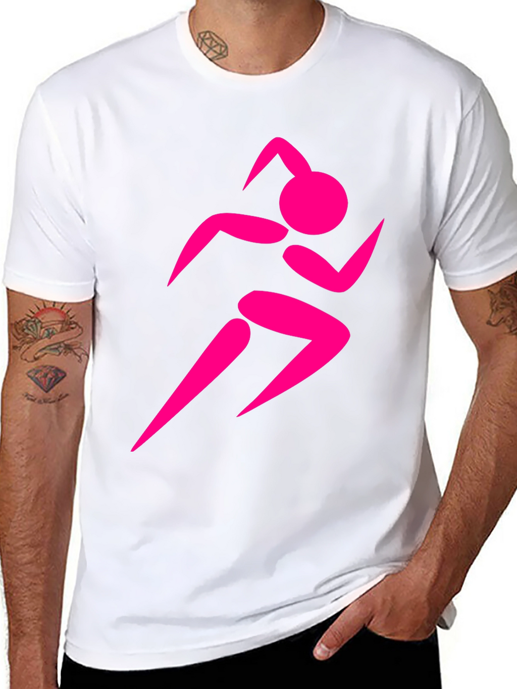 Runner Graphic Black Tee