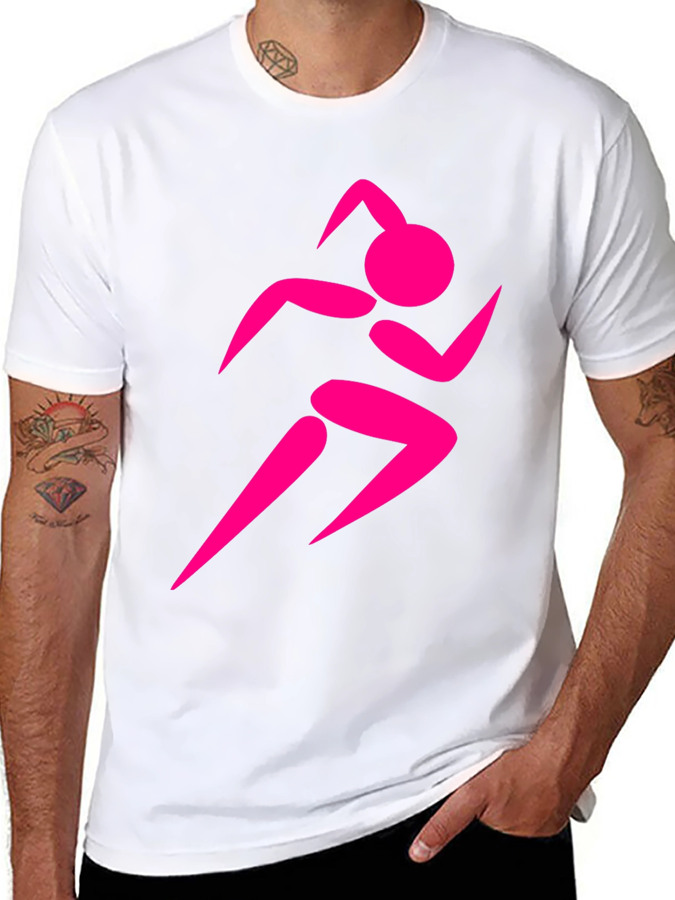 Runner Graphic Black Tee