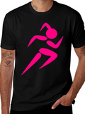 Runner Graphic Black Tee
