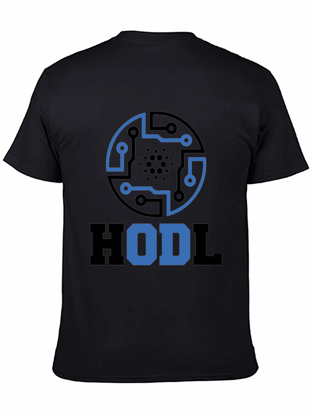 HODL Crypto Tee - Cardano Circuit Design Black T-Shirt